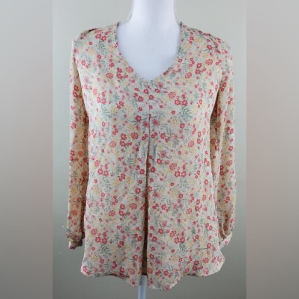 Long Sleeve Lauren Conrad Lightweight Floral Print Blouse